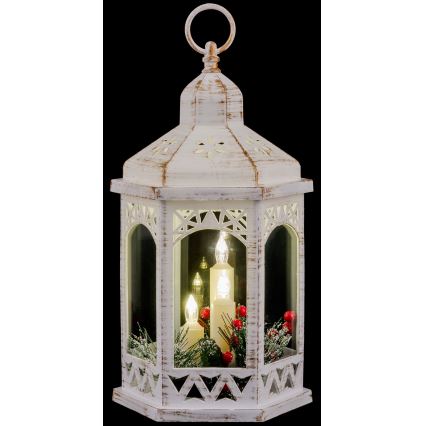 Χριστουγεννιάτικο διακοσμητικό LED 3xLED/3xAAA φαναράκι