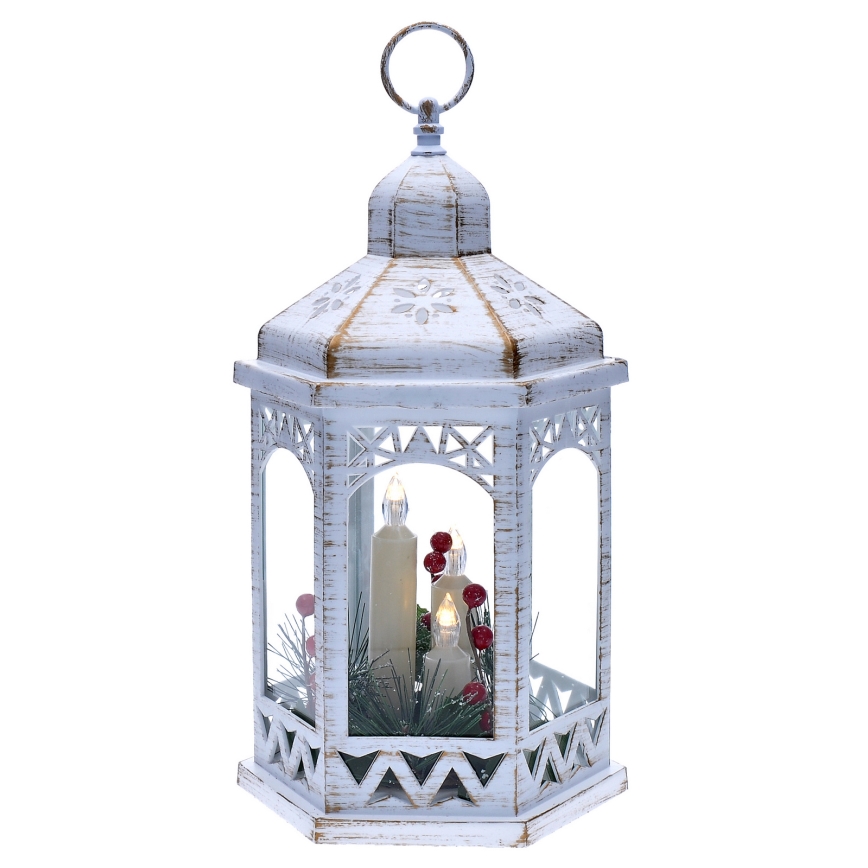 Χριστουγεννιάτικο διακοσμητικό LED 3xLED/3xAAA φαναράκι