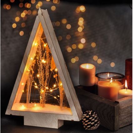 Χριστουγεννιάτικη διακόσμηση LED LED/2xAA winter λουλούδια covered with snow