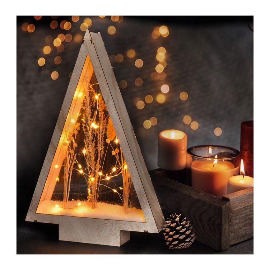 Χριστουγεννιάτικη διακόσμηση LED LED/2xAA winter λουλούδια covered with snow