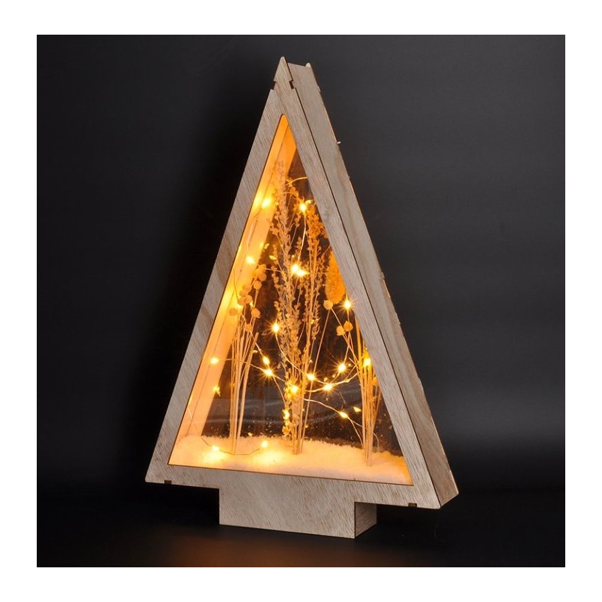Χριστουγεννιάτικη διακόσμηση LED LED/2xAA winter λουλούδια covered with snow