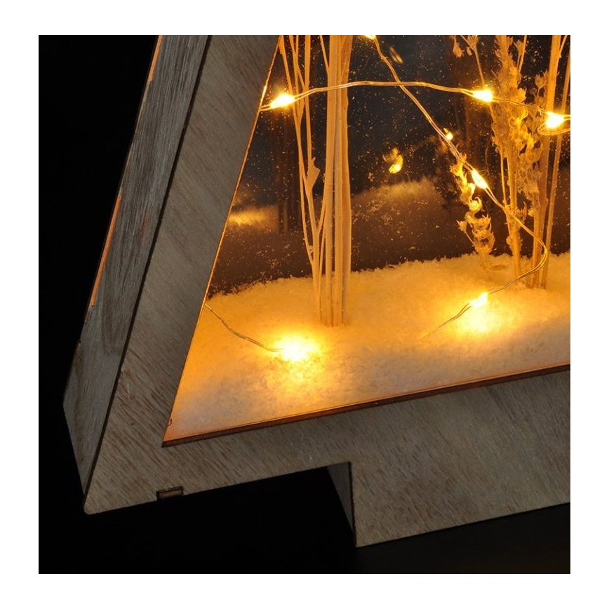 Χριστουγεννιάτικη διακόσμηση LED LED/2xAA winter λουλούδια covered with snow