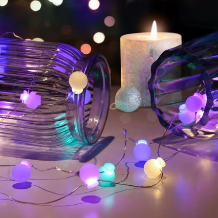 Χριστουγεννιάτικα λαμπάκια LED 20xLED/2xAA 2,3 m πολύχρωμα