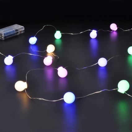 Χριστουγεννιάτικα λαμπάκια LED 40xLED/2xAA 4,3 m πολύχρωμα