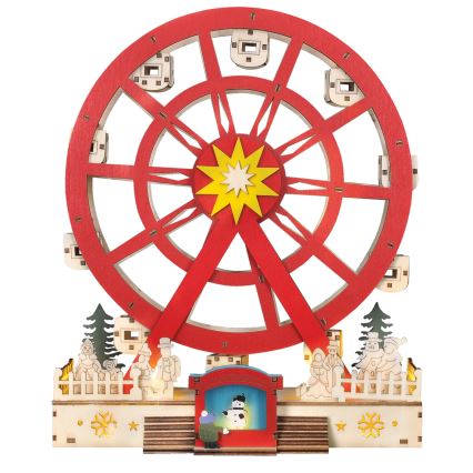 Χριστουγεννιάτικο διακοσμητικό LED LED/2xAA/θερμό λευκό carousel