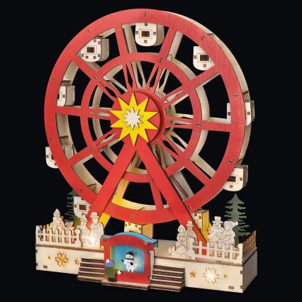 Χριστουγεννιάτικο διακοσμητικό LED LED/2xAA/θερμό λευκό carousel