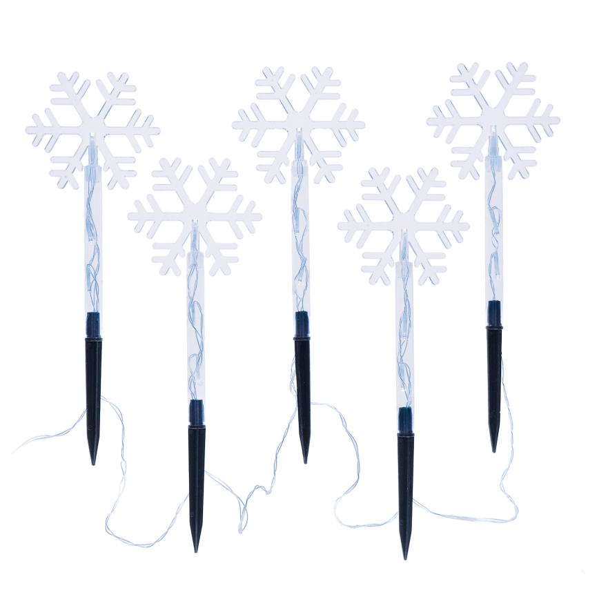 ΣΕΤ 5x LED Εξωτερικού χώρου Χριστουγεννιάτικο φωτιστικό LED/3xAA/ψυχρό λευκό IP44