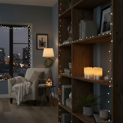 Σετ 4x LED κεριά από φυσικό κερί LED/1xCR2032 θερμό λευκό