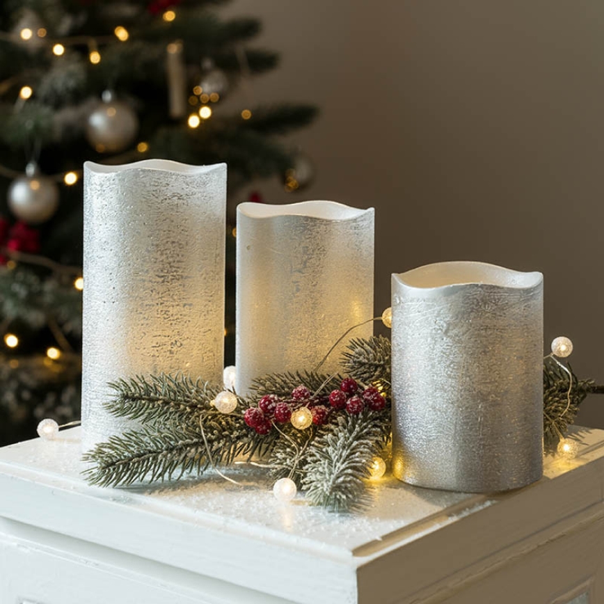 Σετ 3 LED κεριών, LED/3xAAA, θερμό λευκό