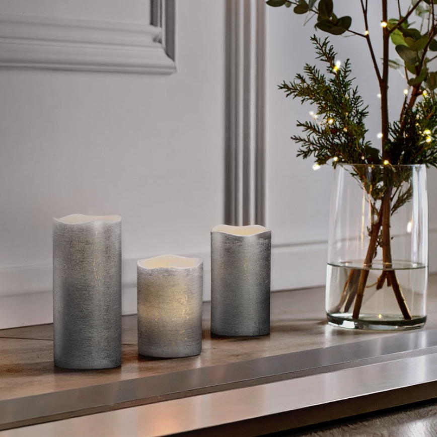 Σετ 3 LED κεριών, LED/3xAAA, θερμό λευκό