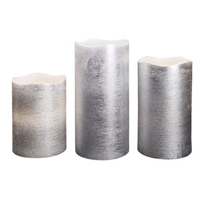 Σετ 3 LED κεριών, LED/3xAAA, θερμό λευκό