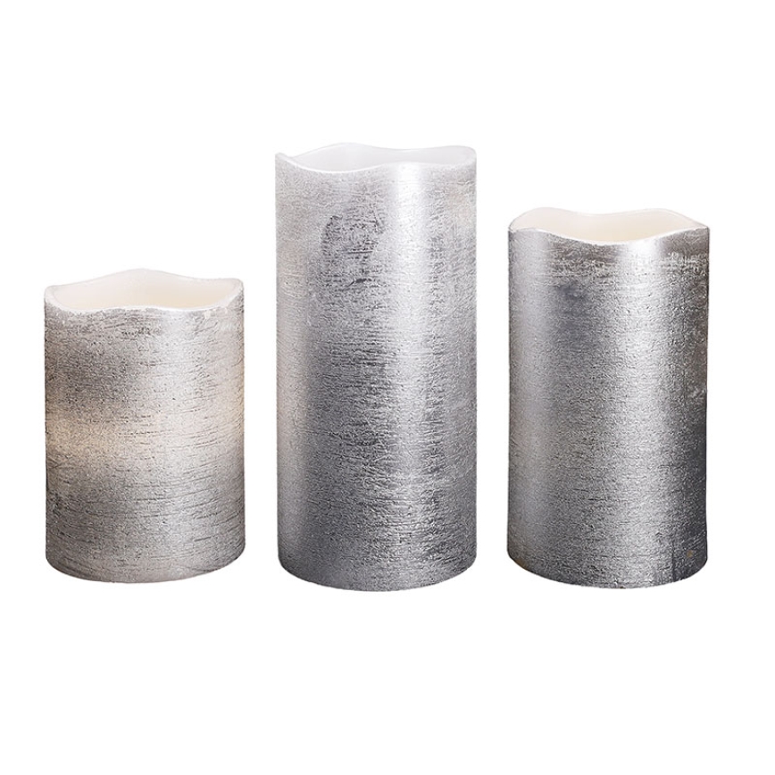 Σετ 3 LED κεριών, LED/3xAAA, θερμό λευκό