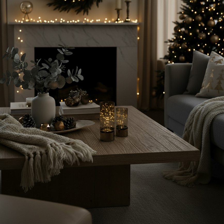 ΣΕΤ 2x LED χριστουγεννιάτικα φωτάκια 20xLED+10xLED/2xAA+3xAA θερμό λευκό