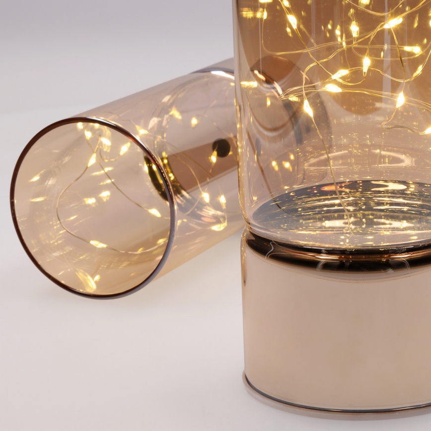 ΣΕΤ 2x LED χριστουγεννιάτικα φωτάκια 20xLED+10xLED/2xAA+3xAA θερμό λευκό