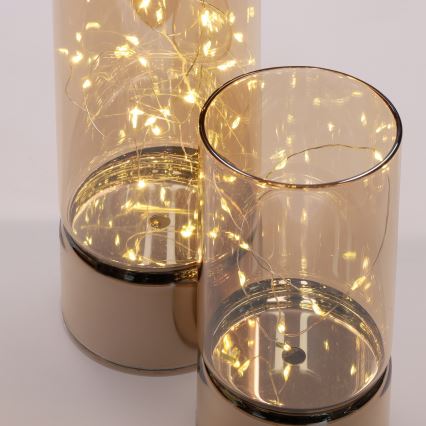 ΣΕΤ 2x LED χριστουγεννιάτικα φωτάκια 20xLED+10xLED/2xAA+3xAA θερμό λευκό