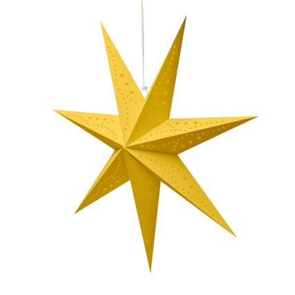 LED Χριστουγεννιάτικη Διακόσμηση — Χρυσό Αστέρι 60 cm, 20xLED/2xAA, Θερμό Λευκό