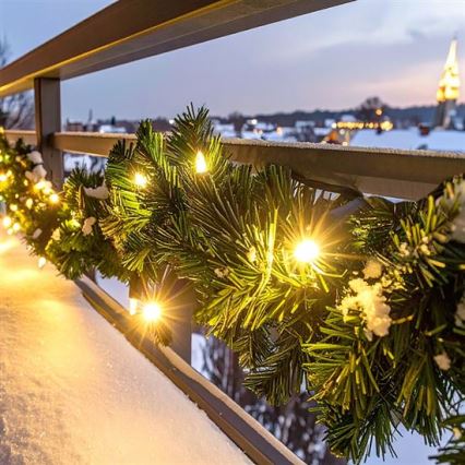 LED χριστουγεννιάτικη γιρλάντα για εξωτερικούς χώρους GIRLANDA 80xLED/3xAA 500 cm IP44