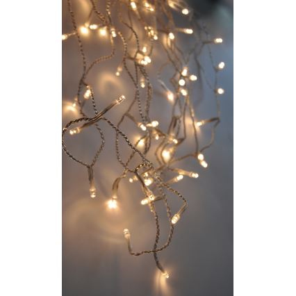 LED κουρτίνα εξωτερικού χώρου 120xLED/8 λειτουργίες 9m IP44 θερμό λευκό
