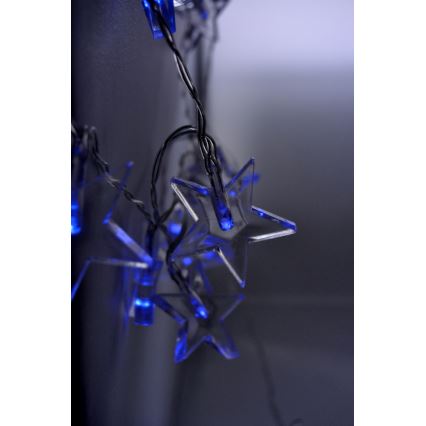LED Χριστουγεννιάτικη γιρλάντα 10xLED/2xAA 2,5m μπλε