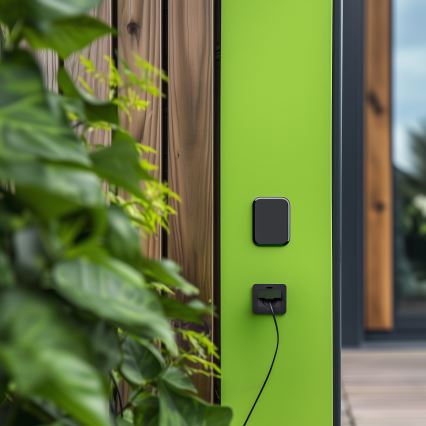 Εξωτερική χωνευτή πρίζα δαπέδου IP55 μαύρη ορθογώνια