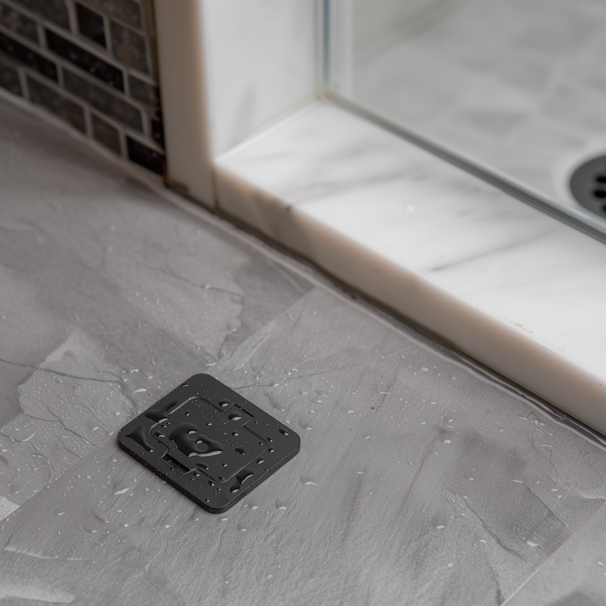 Εξωτερική χωνευτή πρίζα δαπέδου IP55 μαύρη ορθογώνια