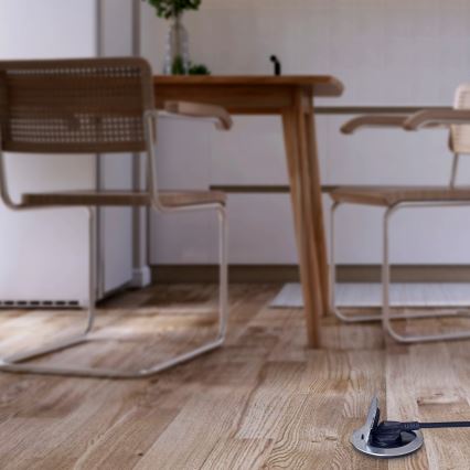 Χωνευτή πρίζα δαπέδου εξωτερικού χώρου IP55 στρογγυλή