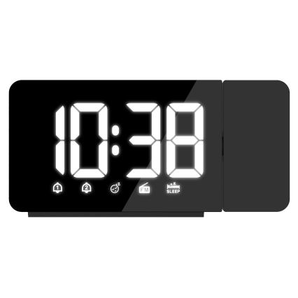 Ραδιορολόι με LED οθόνη και προβολέα 1xCR2032/5V