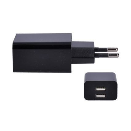 Προσαρμογέας φόρτισης 2xUSB / 3100mA / 230V μαύρος