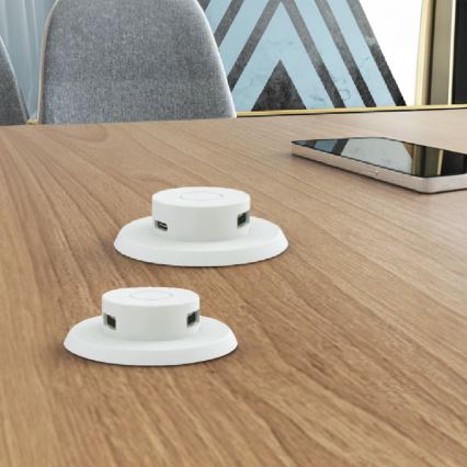 Χωνευτός USB φορτιστής USB A+C λευκό