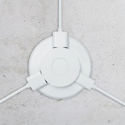 Χωνευτός USB φορτιστής USB A+C λευκό