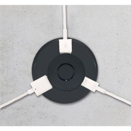 Χωνευτός USB φορτιστής USB A+C μαύρο