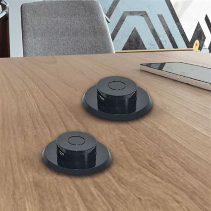 Χωνευτός USB φορτιστής USB A+C μαύρο