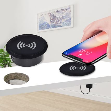 Χωνευτός ασύρματος φορτιστής μαύρο