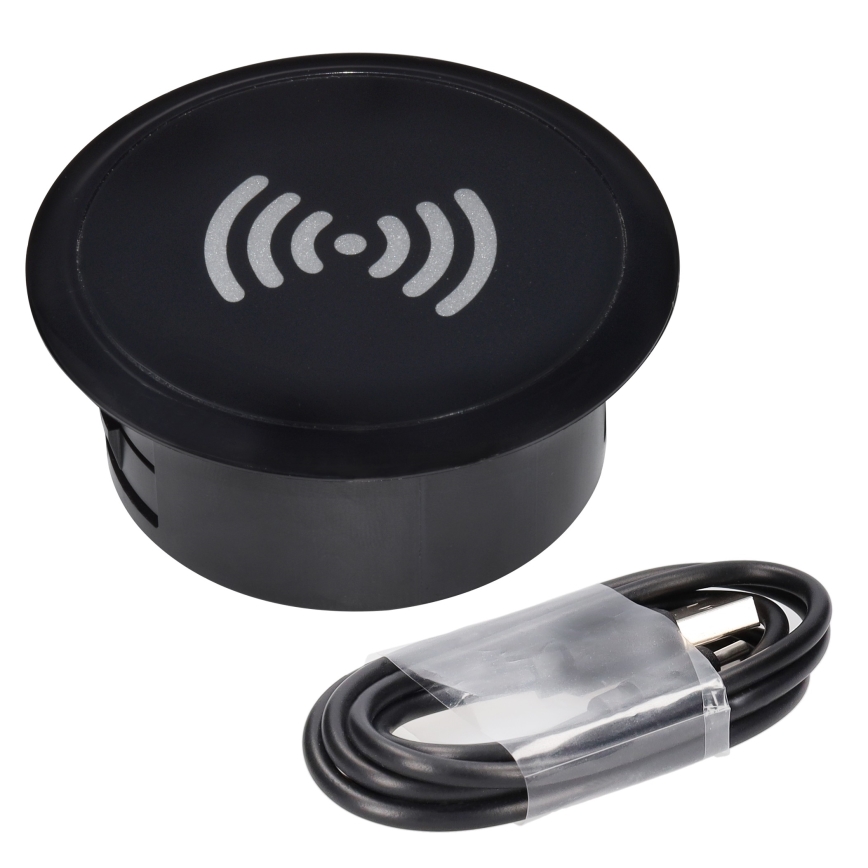 Χωνευτός ασύρματος φορτιστής μαύρο