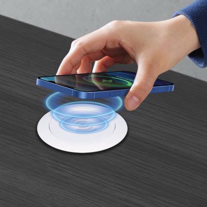 Χωνευτός ασύρματος φορτιστής λευκό