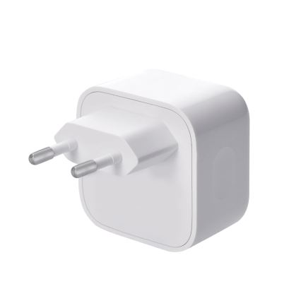 Fast charging αντάπτορας 2xUSB-C 36W λευκό