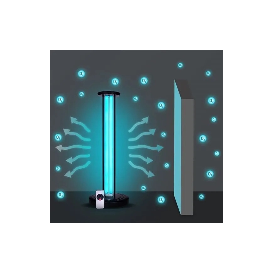 Λάμπα απολύμανσης χωρίς όζον UVC/38W/230V + τηλεχειριστήριο