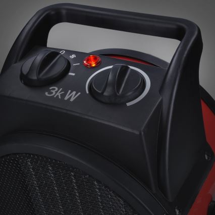 Ανεμιστήρας δαπέδου με κεραμικό θερμαντικό στοιχείο 3000W/230V μαύρος