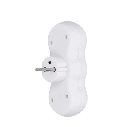 Solight P100USBC - Πολύπριζο με ένα φορτιστή USB A+C 2x10A λευκό