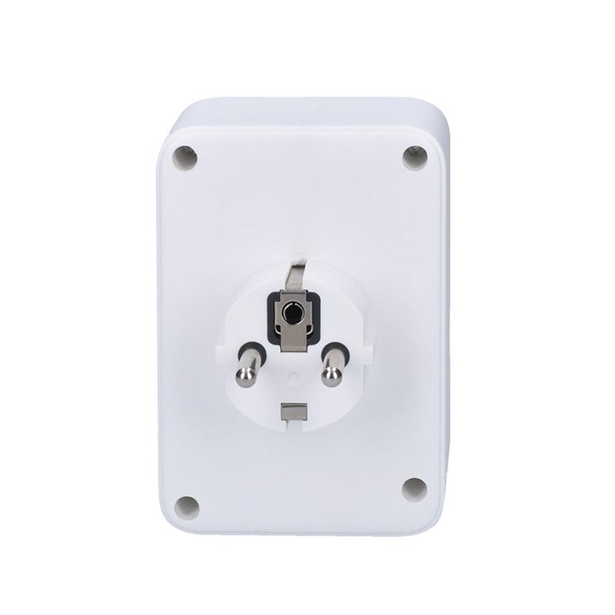Πολύπριζο 1×16 A + 2×2,5 A με 2 θύρες φόρτισης USB (A + C), λευκό
