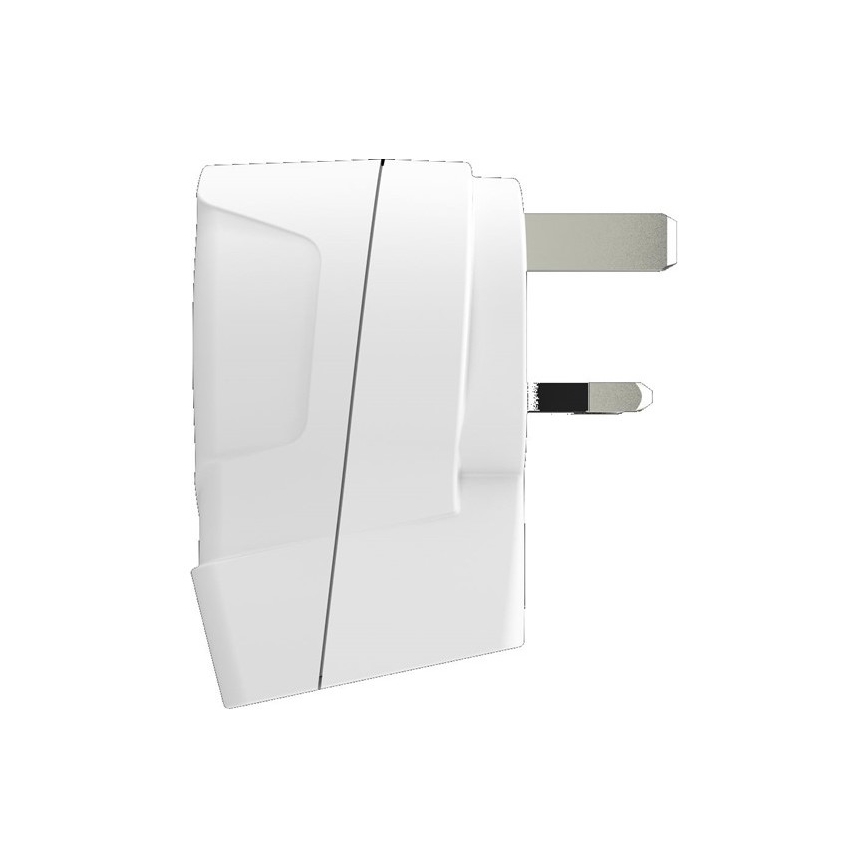 Αντάπτορας ταξιδιού για αγγλική πρίζα 230V + 2x USB θύρα