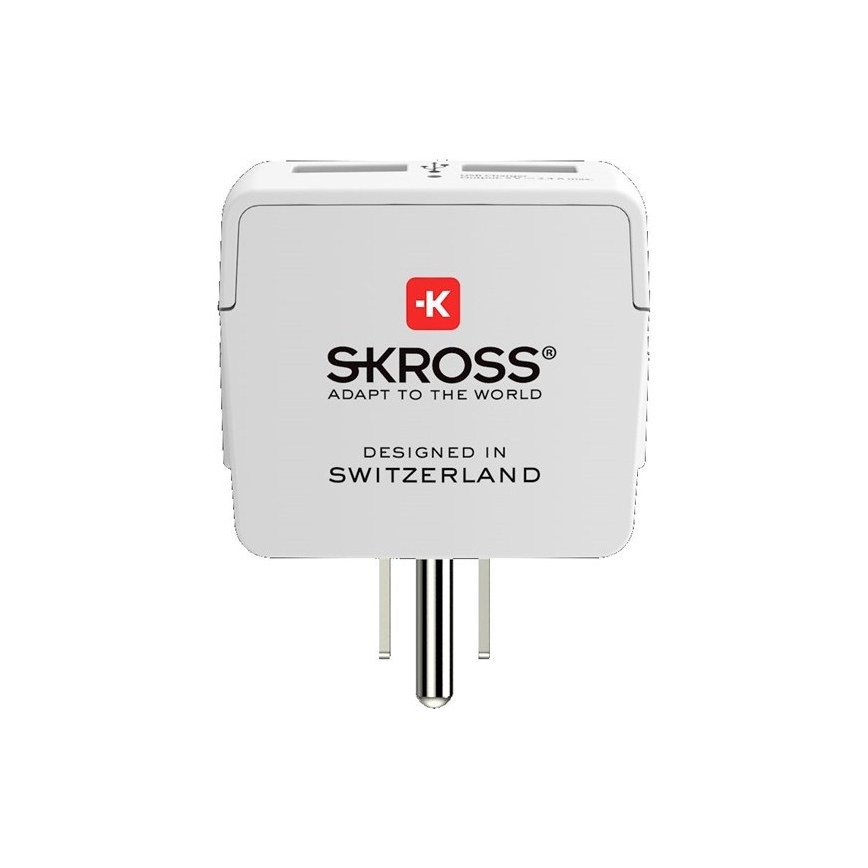 Αντάπτορας ταξιδιού για τις ΗΠΑ 230V +  2x θύρα USB
