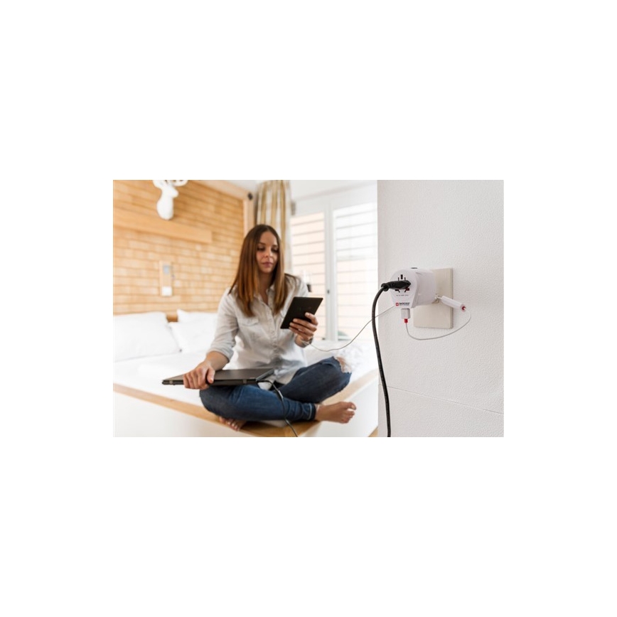 Αντάπτορας ταξιδιού γενικής χρήσης για όλο τον κόσμο 230V +  Θύρα USB