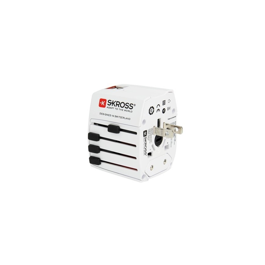 Διεθνής αντάπτορας ταξιδιού 230V +  2x θύρα USB
