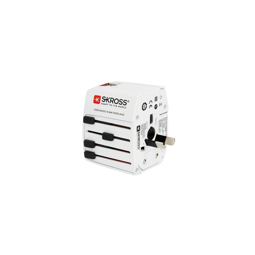 Διεθνής αντάπτορας ταξιδιού 230V +  2x θύρα USB