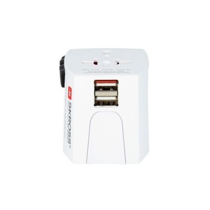 Διεθνής αντάπτορας ταξιδιού 230V +  2x θύρα USB