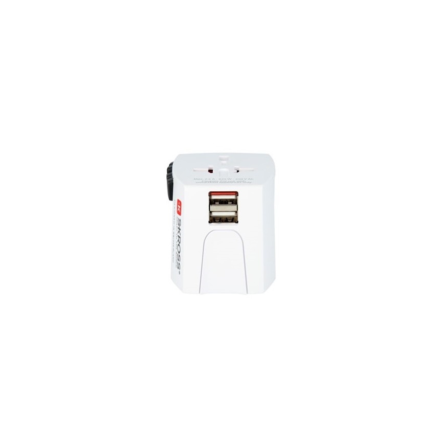 Διεθνής αντάπτορας ταξιδιού 230V +  2x θύρα USB
