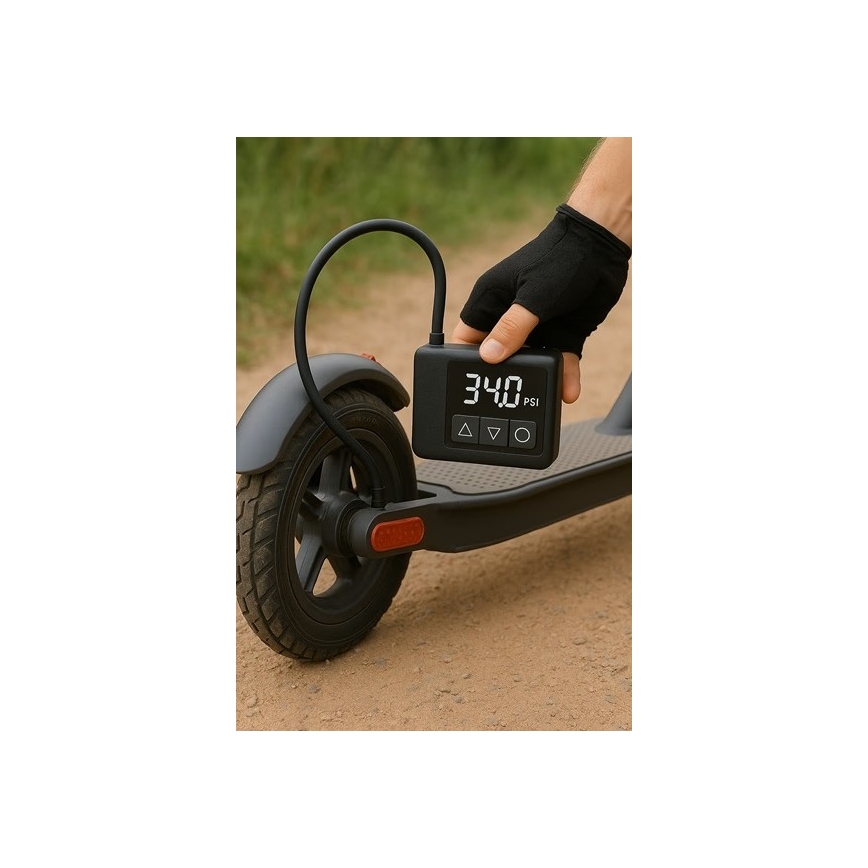 Ψηφιακό φορητό κομπρεσέρ 500 mAh 5V μαύρο