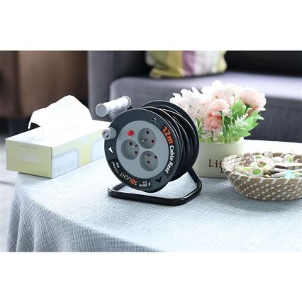 Καλώδιο προέκτασης σε τύμπανο 3 υποδοχών 12 m