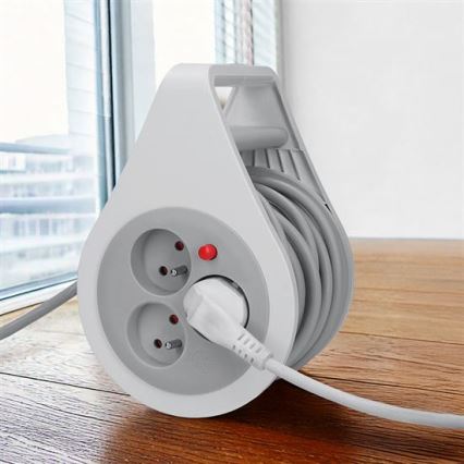 Καλώδιο επέκτασης σε τύμπανο με 3 υποδοχές, 10 m